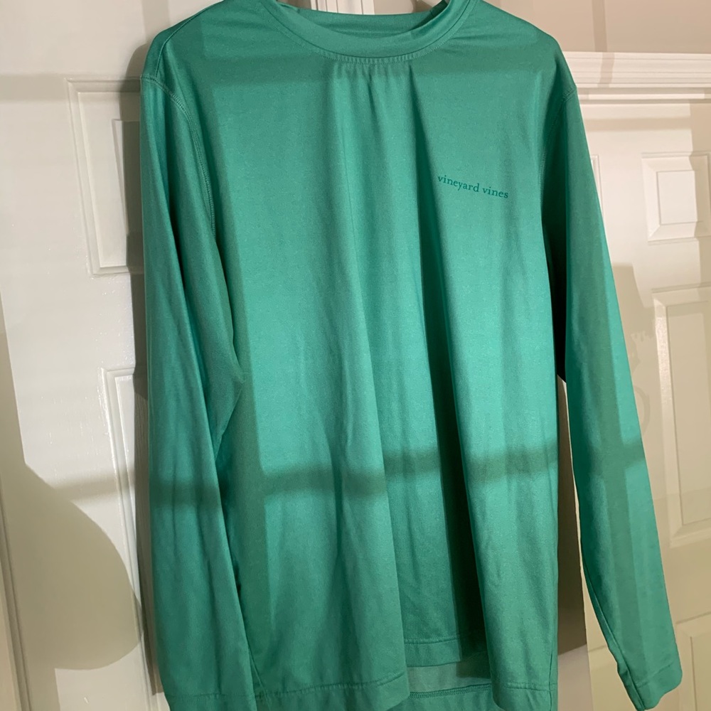 Vineyard Vines Long Sleeve Athletic Tee Green L